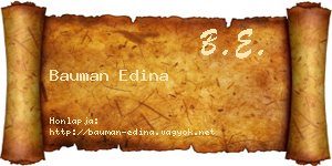 Bauman Edina névjegykártya